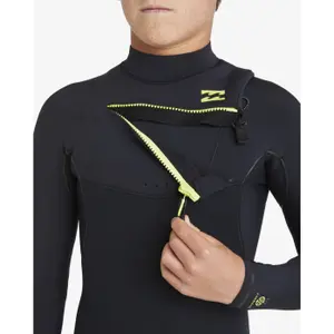 Fato de mergulho para crianças Billabong Furnace Natural 4/3 mm Chest Zip image-6