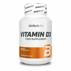 Pot de compléments alimentaire 60 comprimés Biotech USA Vitamin D3 50mcg image-0