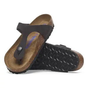 Infradito in pelle scamosciata donna Birkenstock Gizeh lit de pied souple image-2