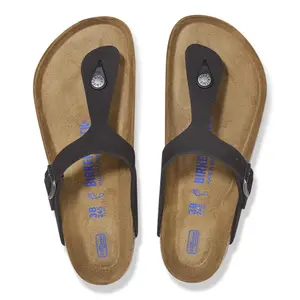 Infradito in pelle scamosciata donna Birkenstock Gizeh lit de pied souple image-3