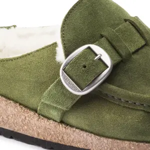 Leather Shearling Clogs for Women Birkenstock Buckley image-1