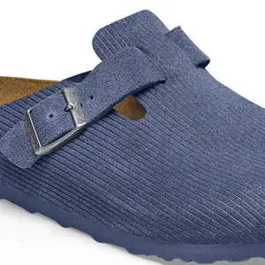 Zamszowe saboty skórzane Birkenstock Boston image-5