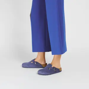Zamszowe saboty skórzane Birkenstock Boston image-6