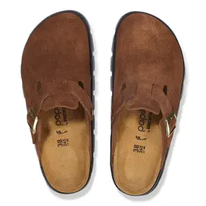 Tamancos de couro de camurça para mulher Birkenstock Boston Chunky image-2