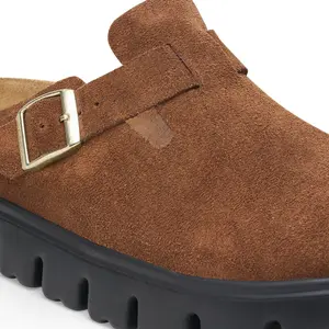 Tamancos de couro de camurça para mulher Birkenstock Boston Chunky image-4