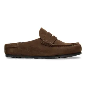 Lederclogs Birkenstock Naples Wrapped Suede
