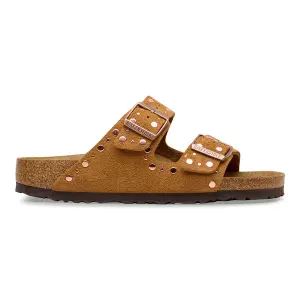 Sandales cuir velours femme Birkenstock Arizona Rivet image-0