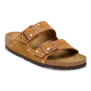 Sandales cuir velours femme Birkenstock Arizona Rivet image-1