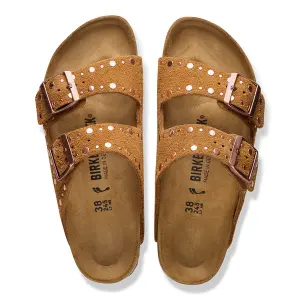 Sandales cuir velours femme Birkenstock Arizona Rivet image-2
