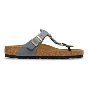Infradito in pelle oliata donna Birkenstock Gizeh Braided