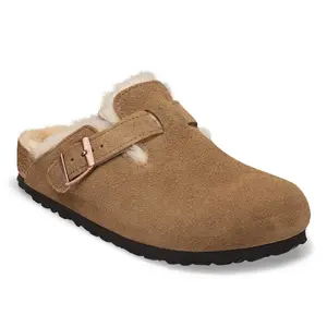 Tamancos Birkenstock Boston Shearling Suede Leather image-1