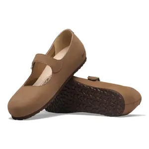 Leather Ballet flats woman Birkenstock Santa Clarita Nubuck image-6