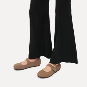 Leather Ballet flats woman Birkenstock Santa Clarita Nubuck image-4