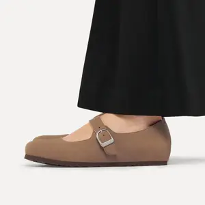 Leather Ballet flats woman Birkenstock Santa Clarita Nubuck image-3