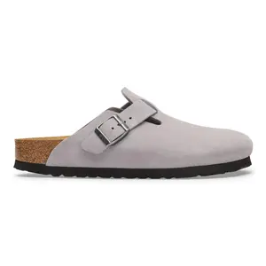 Leather clogs Birkenstock Boston Suede