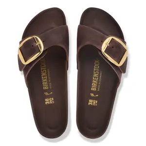 Leather sandals woman Birkenstock Madrid Big Buckle Oiled image-3