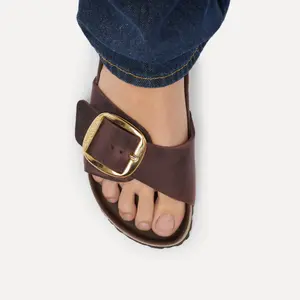 Leather sandals woman Birkenstock Madrid Big Buckle Oiled image-6