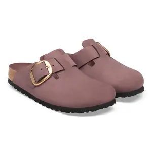 Träskor i läder för kvinnor Birkenstock Boston Big Buckle Nubuck image-2