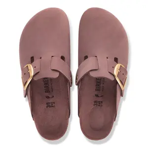 Träskor i läder för kvinnor Birkenstock Boston Big Buckle Nubuck image-4