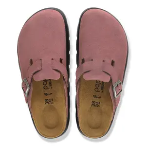 Tamancos de couro de camurça para mulher Birkenstock Boston Chunky image-3