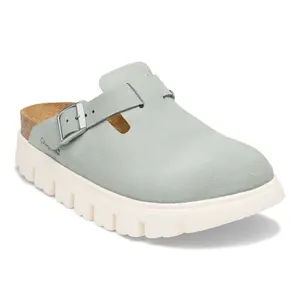 Tamancos de couro de camurça para mulher Birkenstock Boston Chunky image-1