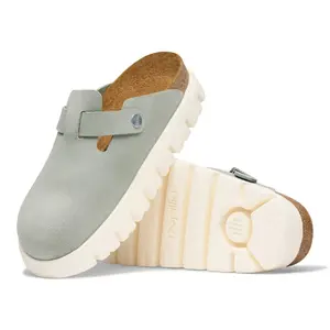 Tamancos de couro de camurça para mulher Birkenstock Boston Chunky image-2