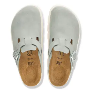 Tamancos de couro de camurça para mulher Birkenstock Boston Chunky image-3