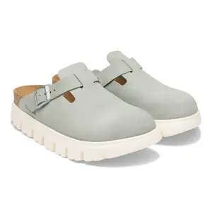 Tamancos de couro de camurça para mulher Birkenstock Boston Chunky image-4
