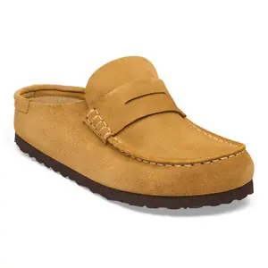 Leather clogs Birkenstock Naples Wrapped Suede image-1
