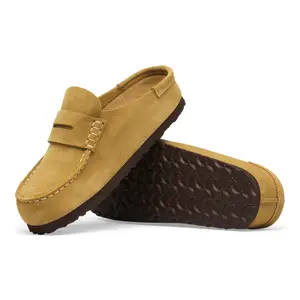 Leather clogs Birkenstock Naples Wrapped Suede image-4
