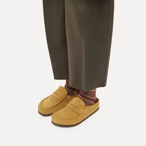 Leather clogs Birkenstock Naples Wrapped Suede image-6