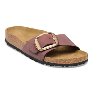 Leather sandals woman Birkenstock Madrid Big Buckle Nubuck image-1