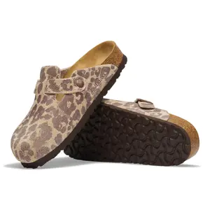 Leather clogs Birkenstock Boston Suede image-4