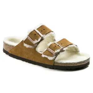 Sandalen Birkenstock Arizona Vl Mink Lammfell image-2