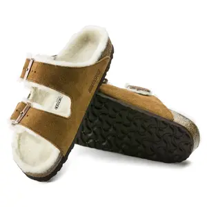 Sandalen Birkenstock Arizona Vl Mink Lammfell image-3