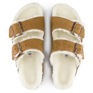 Sandalen Birkenstock Arizona Vl Mink Lammfell image-4