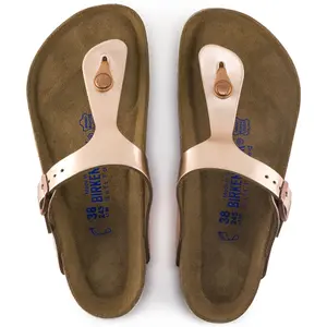 Women's flip-flops Birkenstock Gizeh Natural Leather image-4