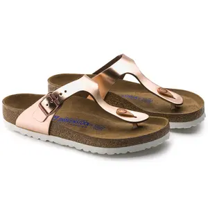 Women's flip-flops Birkenstock Gizeh Natural Leather image-2