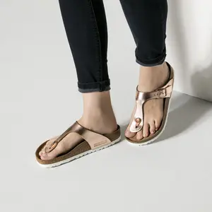 Women's flip-flops Birkenstock Gizeh Natural Leather image-5