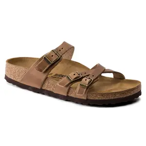 Leather sandals oiled woman Birkenstock Franca image-1