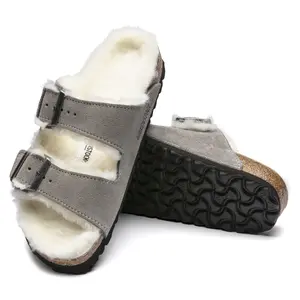 Sandales Birkenstock Arizona Vl Stone Coin Lammfell image-3