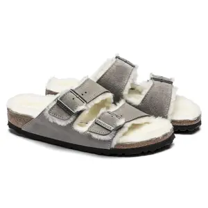 Sandales Birkenstock Arizona Vl Stone Coin Lammfell image-2