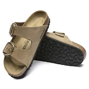 Mules femme Birkenstock Arizona Big Buckle Nubuk Leather image-2