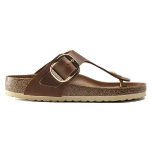 Sandalen für Damen Birkenstock Gizeh Big Buckle Natural Leather Oiled image-0