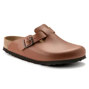 Natural leather clogs Birkenstock Boston image-1