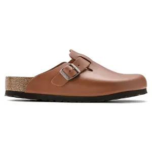 Natural leather clogs Birkenstock Boston image-0