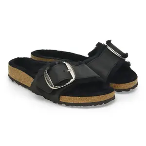 Women's sandals Birkenstock Madrid Big Buckle Shearling Oiled Leather image-4