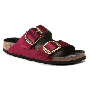 Sandales à grosse boucle velours femme Birkenstock Arizona image-1