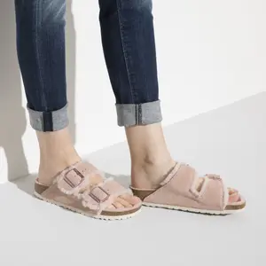 Mules femme Birkenstock Arizona Suede Leather Fur image-6