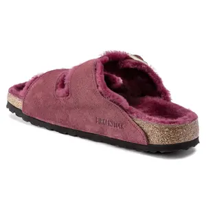 Mules femme Birkenstock Arizona Shearling Suede Leather image-4
